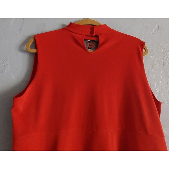 Adrian Karen L Not Label Size, Polyester Spandex, Red,Women's Tops Sleeveless. - Picture 4 of 10